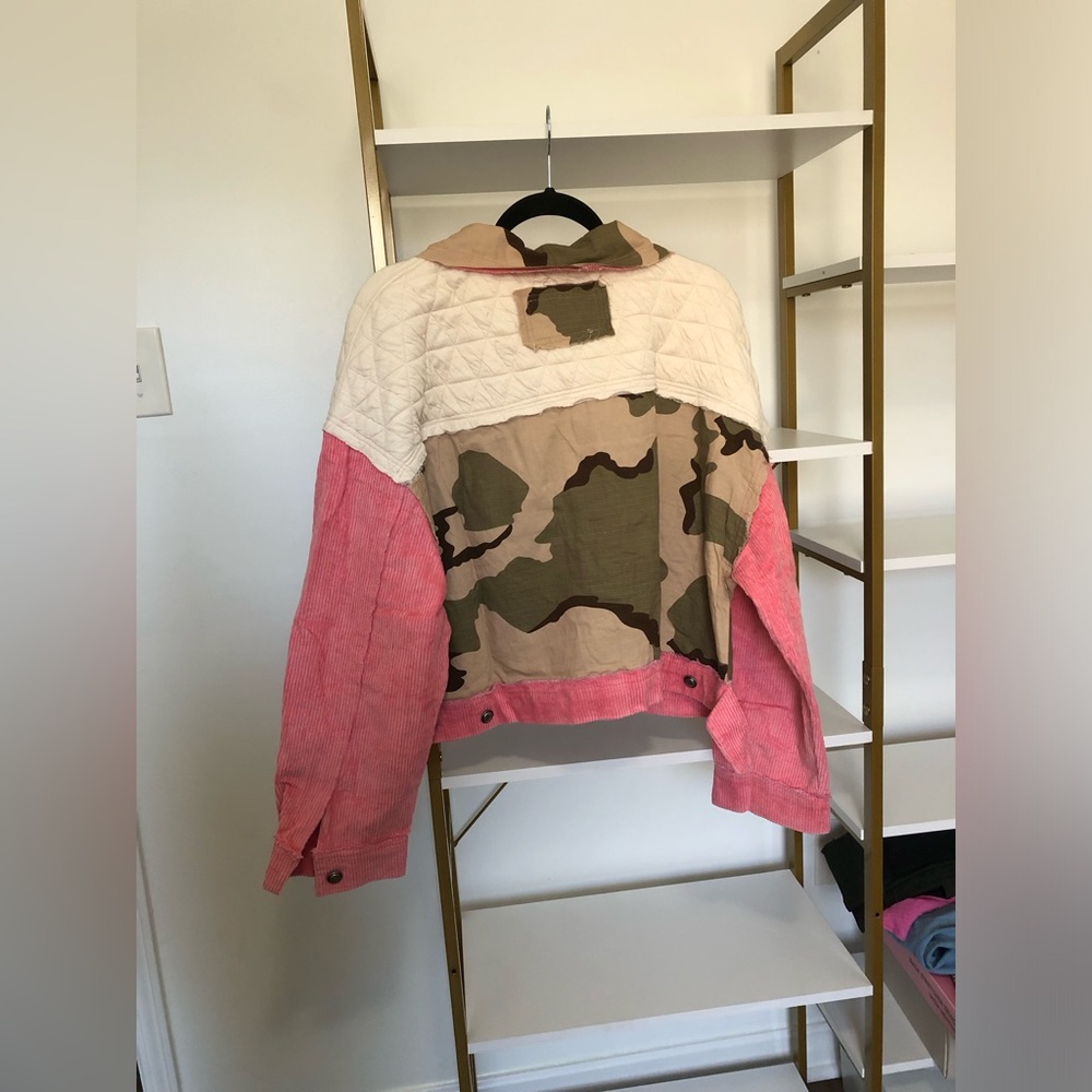 Pol Pink And Cream Patchwork Jacket - image 3